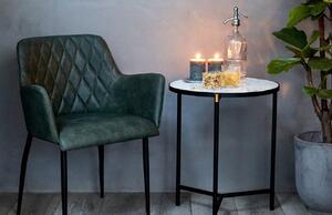​​​​​Dan-Form Zelená koženková vintage jídelní židle DAN-FORM Rombo
