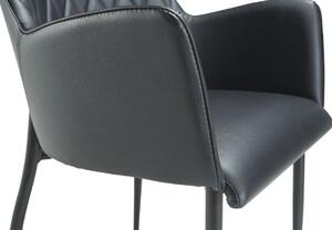 ​​​​​Dan-Form Černá koženková jídelní židle DAN-FORM Rombo