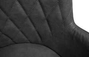 ​​​​​Dan-Form Tmavě šedá koženková jídelní židle DAN-FORM Rombo