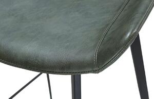 ​​​​​Dan-Form Zelená koženková barová židle DAN-FORM Hype 75 cm