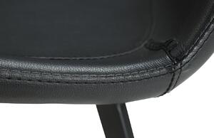 ​​​​​Dan-Form Černá koženková jídelní židle DAN-FORM Hype