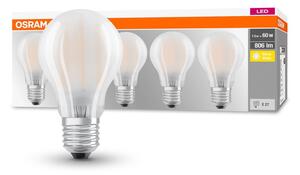 5 ks matná LED žárovka E27 6,5 W CLASSIC teplá bílá