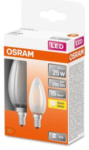 2 ks kvalitní LED žárovka E14 2.5 W STAR teplá bílá