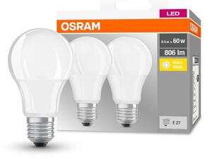 2 ks matná LED žárovka E27 8,5 W BASE CLASSIC teplá bílá