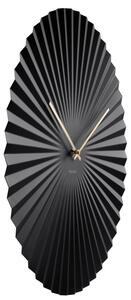 Time for home Černé kulaté nástěnné hodiny Trivet 50 cm