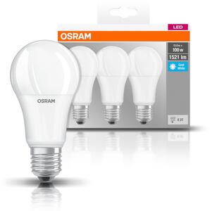 3 ks matná LED žárovka E27 8,5 W BASE CLASSIC studená bílá