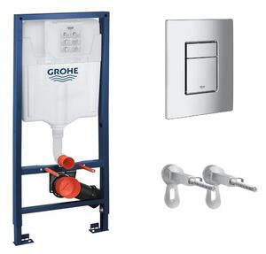 Grohe Rapid SL WC modul do sádrokartonu, chromované tlačítko, připojovací šrouby