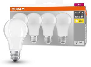 4 ks matná LED žárovka E27 10 W BASE CLASSIC teplá bílá