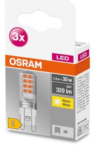 3ks speciální malá LED žárovka BASE PIN G9 220-240V 2.6W