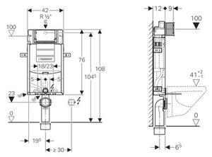 Geberit Modul pro zazdění s výplní, tlačítko bílé GK108SET2 1 set