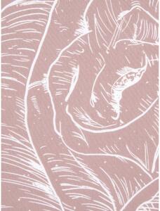 Růžové povlečení z bavlněného perkálu 200x200 cm Keno - Westwing Collection