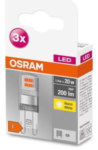 3ks speciální malá LED žárovka BASE PIN G9 220-240V 1.9W