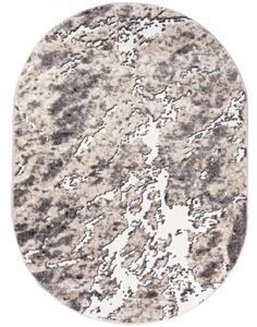 Kusový koberec Dieter krémově šedý ovál 140x190cm