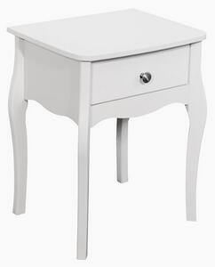 Odkládací/noční stolek Baroque, bílý