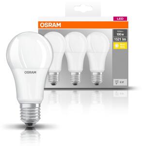 3ks matná LED žárovka E27 13 W BASE CLASSIC teplá bílá