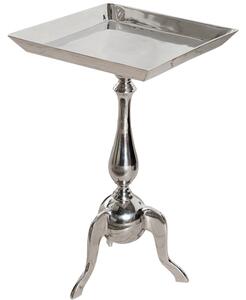 Moebel Living Stříbrný čtvercový odkládací stolek Verson 35x35 cm