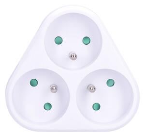 SOLIGHT Zásuvka rozbočovací P94 3 x 230V/10A/IP20, bílá