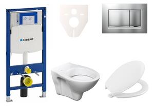 Cenově zvýhodněný závěsný WC set Geberit do lehkých stěn / předstěnová montáž+ WC S-Line S-line Pro 111.300.00.5NR7