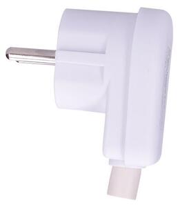 SOLIGHT Zástrčka lomená, IP20, bílá, P70