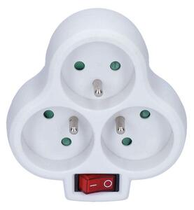 SOLIGHT Zásuvka rozbočovací s vypínačem P99 3x 230V/10A, bílá