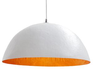 Moebel Living Bílozlaté závěsné světlo Dome 50 cm