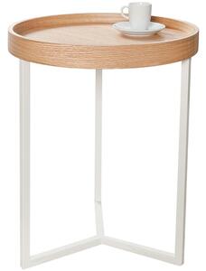 Moebel Living Dubový kulatý odkládací stolek Cotis 40 cm