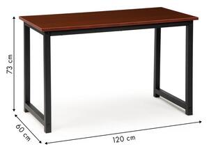 Stylový počítačový a psací stůl 120 cm x 60 cm x 74 cm Tmavě hnědá