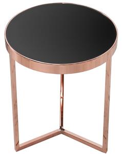 Moebel Living Skleněný konferenční stolek Walter 45x45 cm s měděnou podnoží