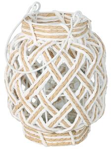 LAMPÁŠ BOHO 20X16 CM BÍLÁ/HNĚDÁ