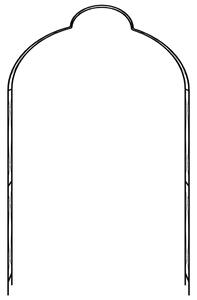 Zahradní oblouk černý 150 x 34 x 240 cm železný