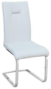 Jídelní židle Alberta, bílá ekokůže