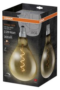 Spirálovitá LED stmívatelná žárovka E27 4 W VINTAGE, teplá bílá