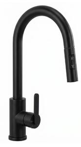 REA-B6571 - Dřezová baterie s vytahovací sprškou ONTARIO 38 cm černá