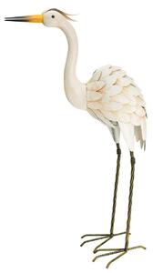 Zahradní kovová figurka Crane 4, 75 cm, vícebarevná