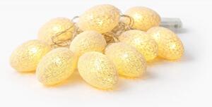 LED světelný řetěz Eggs, 1,6 m, bílá