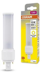 Dlouhotrvající LED žárovka G24d-1 6 W DULUX, teplá bílá