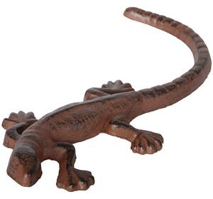 Zahradní litinová figurka Lizard, 24,3 cm, hnědá