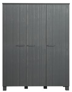 Hoorns Tmavě šedá dřevěná skříň Koben 158 cm