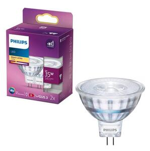SADA 2x LED Žárovka Philips GU5,3/MR16/5W/12V 2700K