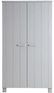 Hoorns Světle šedá dřevěná skříň Koben 202 x 111 cm