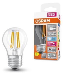 LED žárovka s redukcí modrého světla E27 3,4 W CLASSIC P, studená bílá