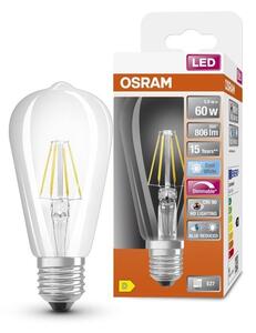 LED žárovka s redukcí modrého světla E27 5,8 W EDISON, studená bílá