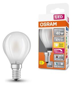 Matná LED žárovka s redukcí modrého světla E14 3,4 W CLAS P, teplá bílá