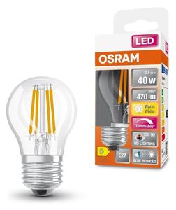 LED žárovka s redukcí modrého světla E27 3,4 W CLASSIC P, teplá bílá