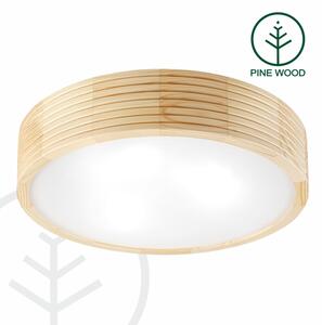 Koupelnové stropní svítidlo NATURAL MODERN 3xE27/15W/230V pr. 37,5 cm borovice