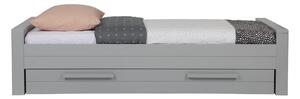 Hoorns Světle šedá borovicová postel Koben 90x200 cm