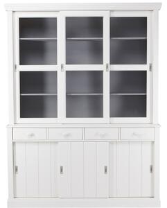 Hoorns Bílá borovicová vitrína Ariel 214 x 166 cm