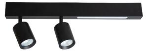 Stropní svítidlo Magnet, 2x černé kovové stínítko + 1x LED 5W, b