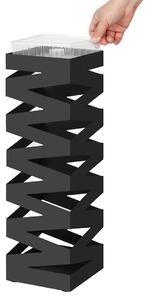 Kovový stojan na deštníky Loft Black, 49x15,5 cm