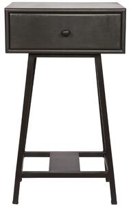 Hoorns Černý mangový noční stolek Trax 30 x 45 cm